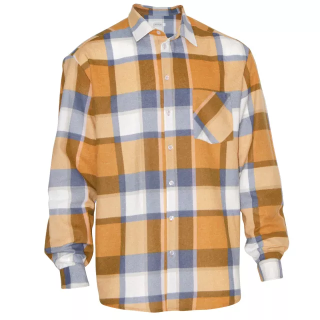 Men's flannel shirt m.F-139 TM Yaroslav orange cell